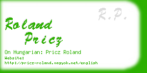 roland pricz business card